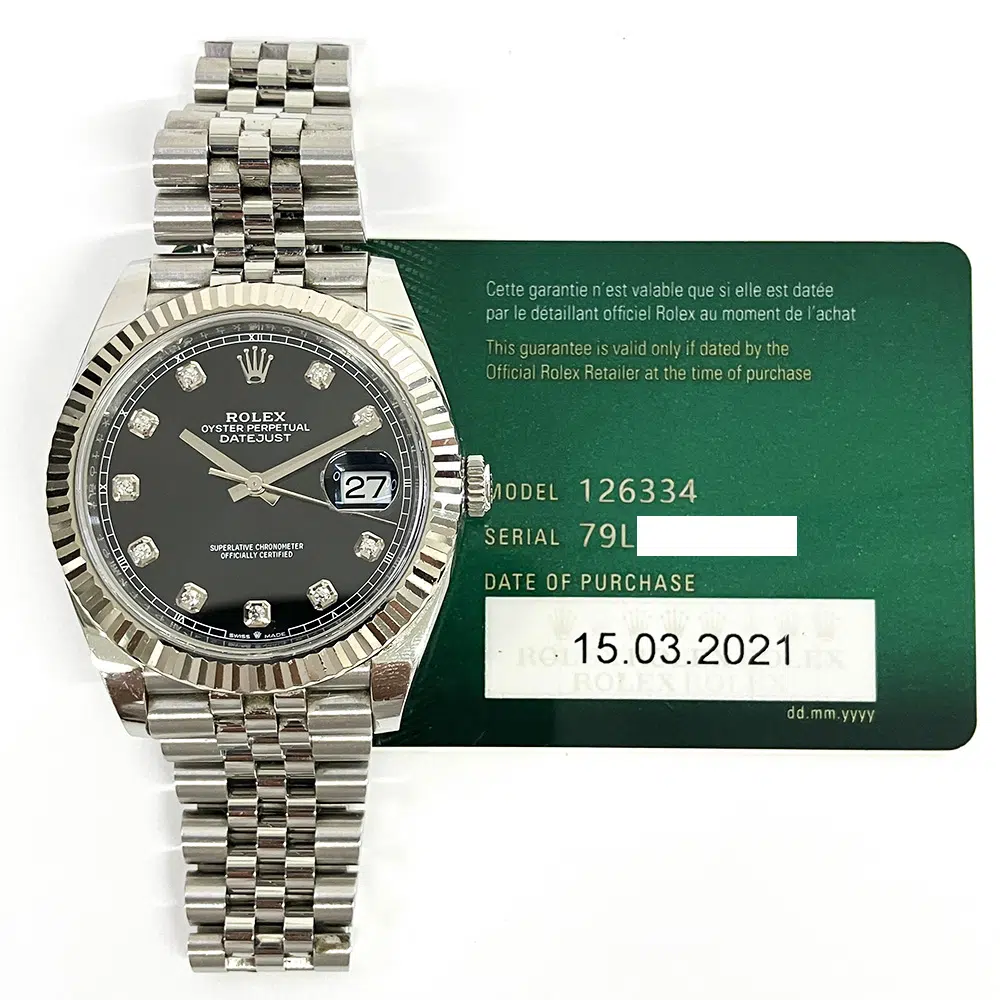 Rolex Datejust 41 126334 Datejust 41 Stainless Steel with Black Diamond Dial Watch 2021 – image 2