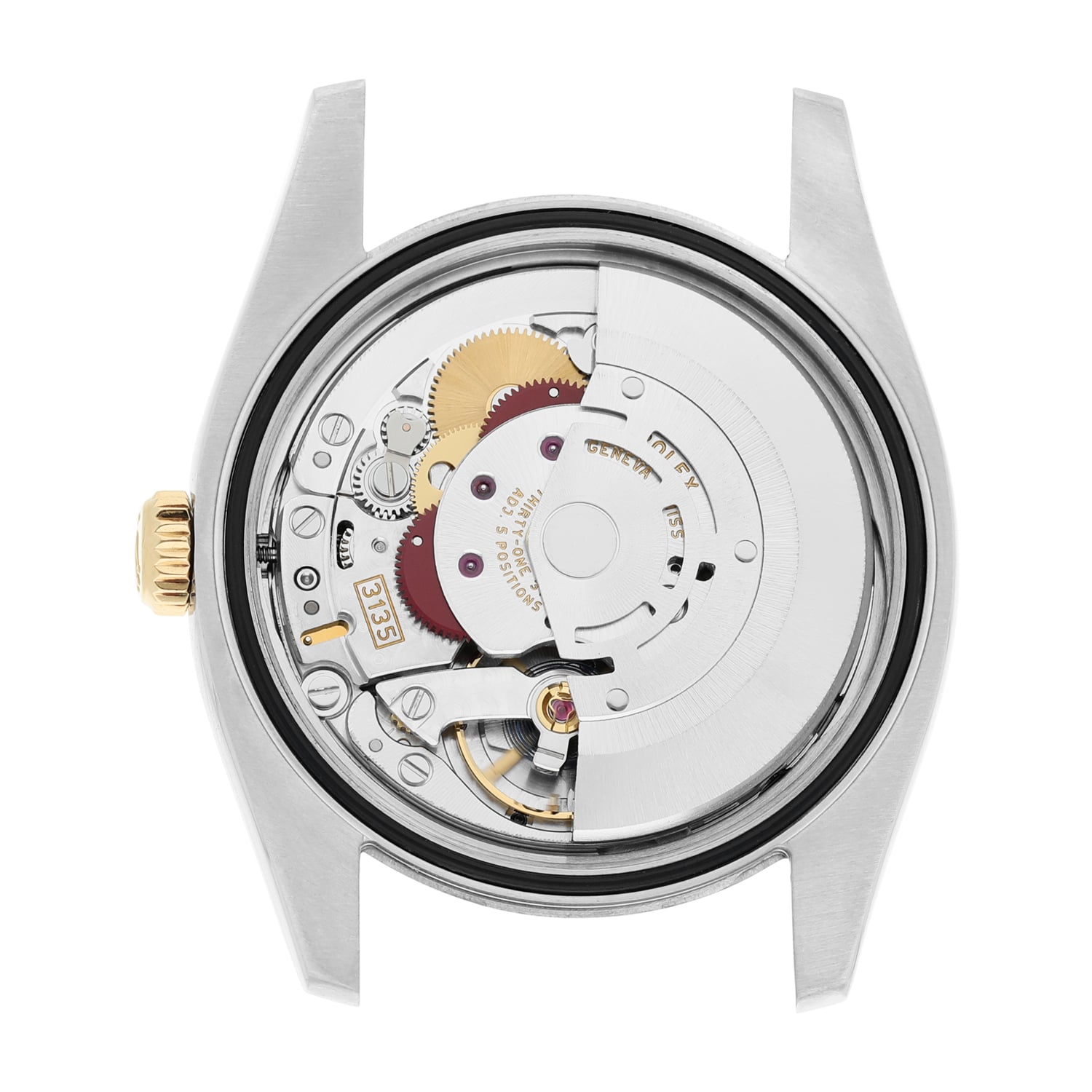 Rolex Datejust 36 Gold and Steel 116233 Ivory Pyramid Roman Dial Jubilee Watch