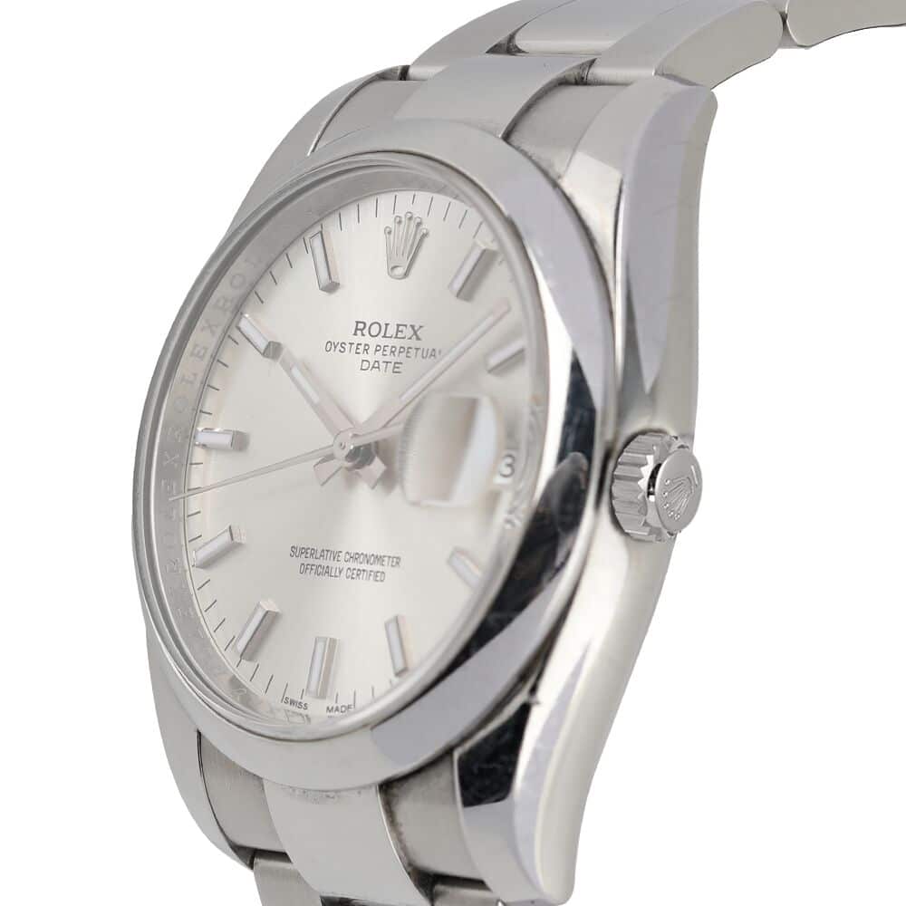 Rolex Date 34mm 115200 Stainless Steel Watch (Silver)
