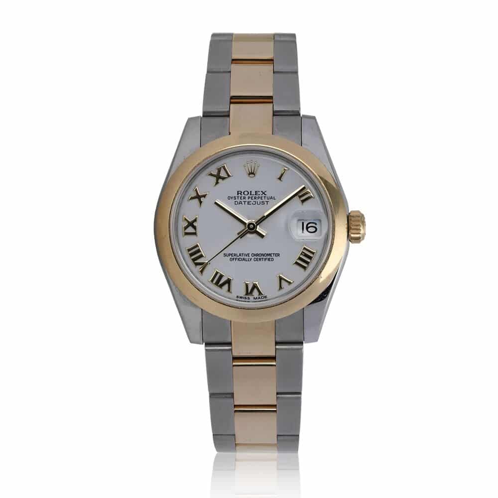 Rolex Datejust 31mm 178243 White Roman Numerals Dial Oyster Bracelet Two Tone Watch