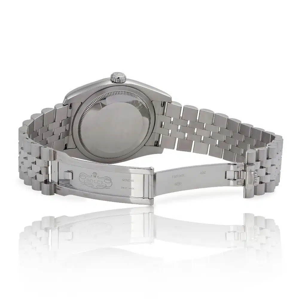 Rolex Datejust 36mm 116234 Steel & White Gold Watch Silver Flower Dial – image 9