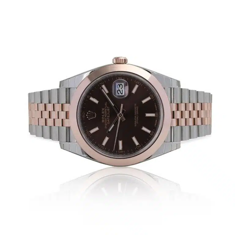 Rolex Datejust 41mm Steel & Rose Gold Watch Chocolate Dial 126301-0002 - 2017 – image 6