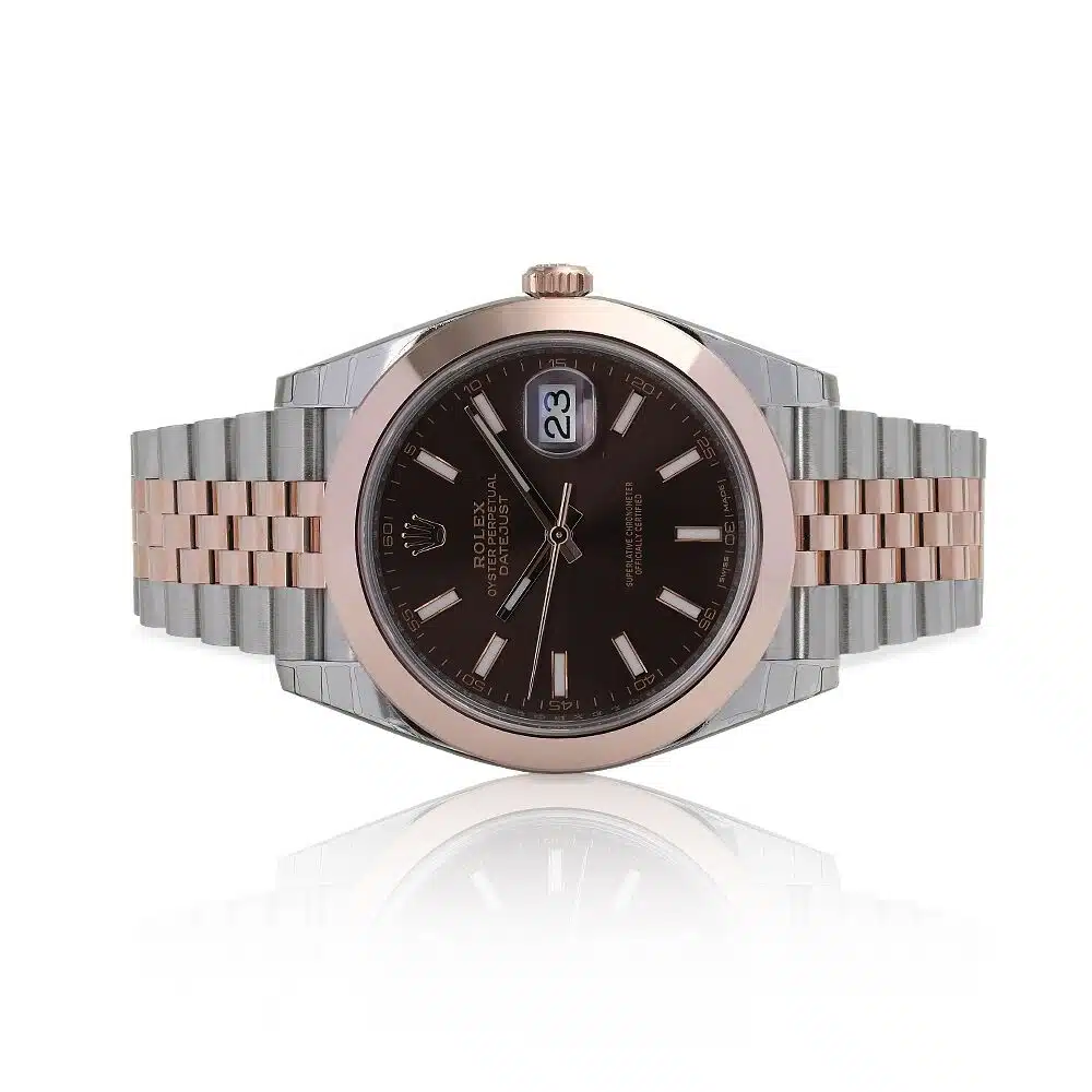 Rolex Datejust 41mm Steel & Rose Gold Watch Chocolate Dial 126301-0002 - 2017 – image 6