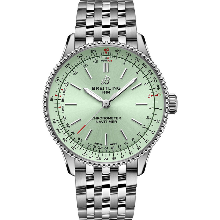 Breitling Navitimer 36mm A17327361L1A1 Automatic Green Dial Stainless Steel Watch 2024