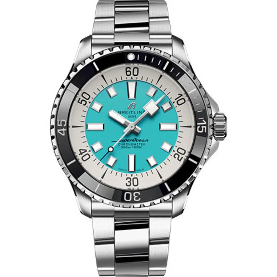 Breitling Superocean Automatic 44mm A17376211L2A1 Stainless Steel With Turquoise Dial