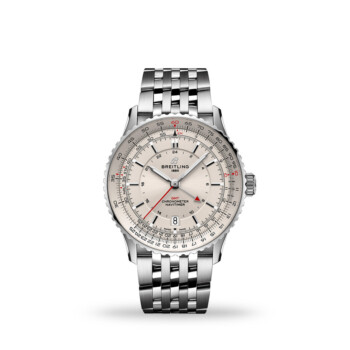 Breitling Navitimer GMT 41 Silver Dial A32310211G1A1 Stainless Steel Watch 2024
