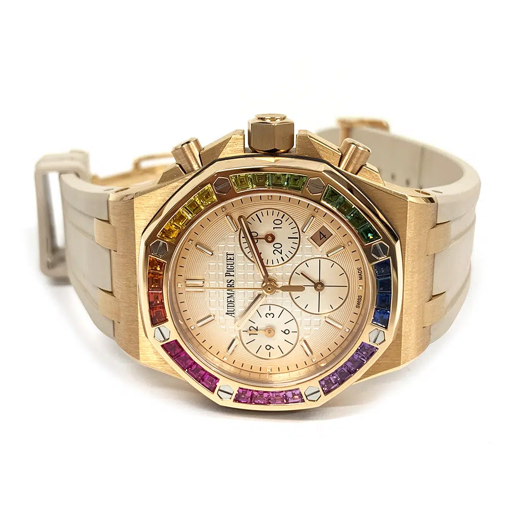 Audemars Piguet Royal Oak Offshore 26236OR.YY.D085CA.01 Rose Gold With Biege Rubber Watch – image 3