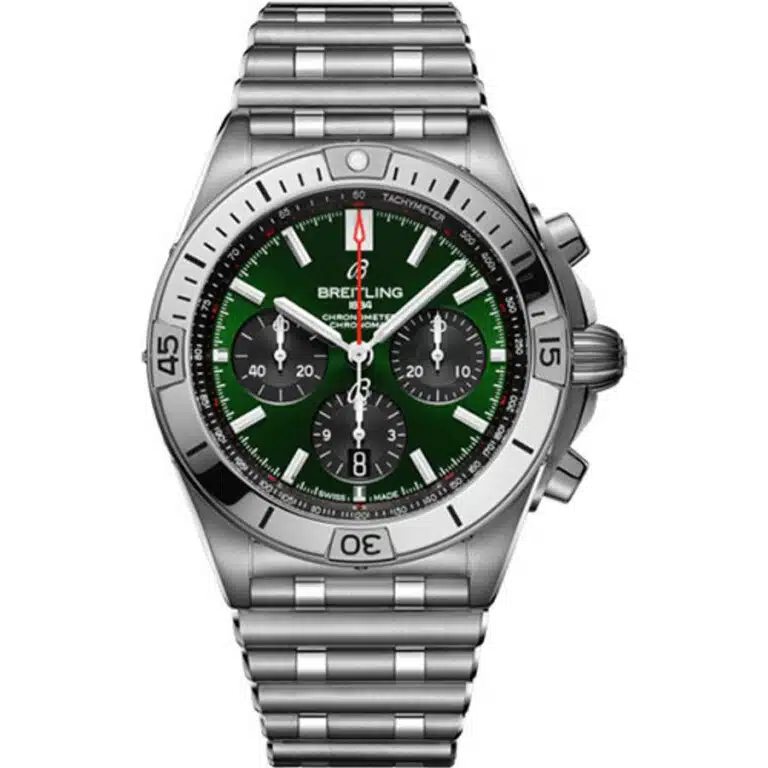 Breitling Chronomat B01 AB0134101L1A1 Stainless Steel Watch Green Dial