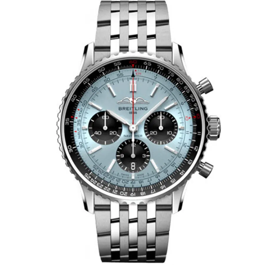 Breitling Super Navitimer B01 Men's Watch 43mm AB0138241C1A1 Stainless Steel with Ice Blue Dial