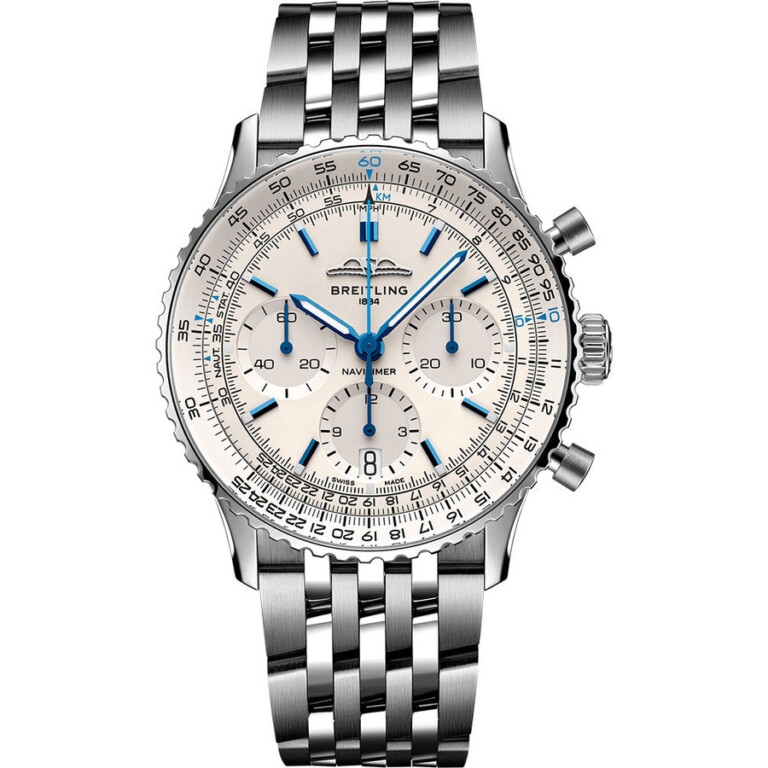 Breitling Super Navitimer B01 41mm AB0139A71G1A1 Silver Dial Stainless Steel Men’s Watch 2024