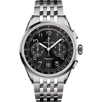 Breitling Premier B01 Chronograph 42mm AB0145221B1A1 Black Dial Stainless Steel Watch 2024