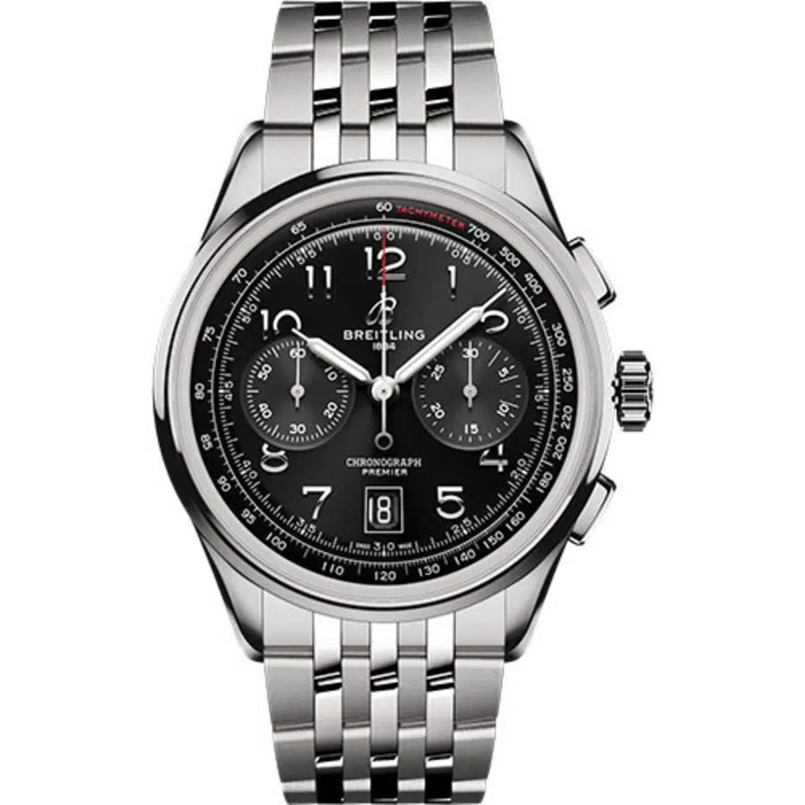 Breitling Premier B01 Chronogragh 42mm AB0145221B1A1 Black Dial Stainless Steel Watch 2024