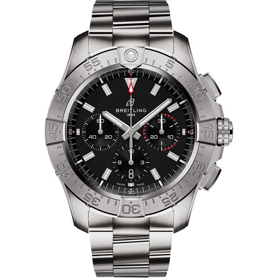 Breitling Avenger B01 Chronogragh AB0147101B1A1 44mm Stainless Steel Watch Black Dial 2024