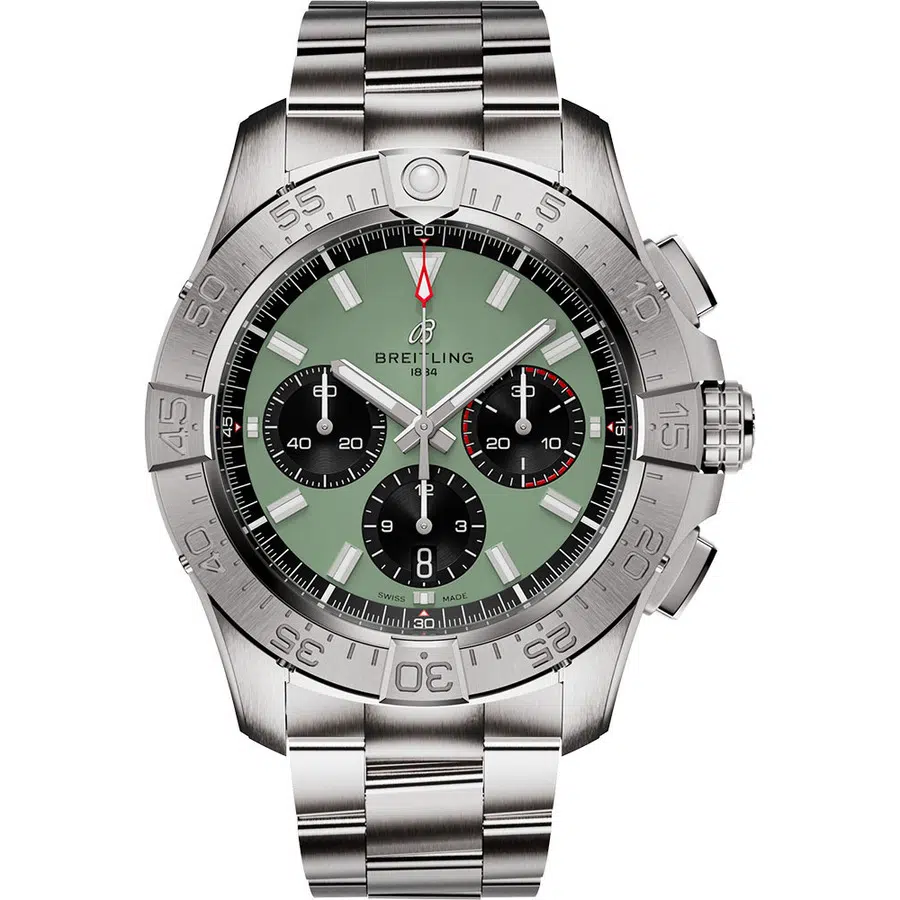 Breitling Avenger B01 Chronogragh 44mm AB0147101L1A1 Stainless Steel With Green Dial