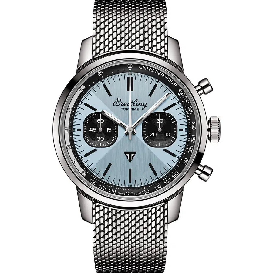 Breitling Top Time B01 Shelby Cobra  Chronograph Blue Dial AB01764A1C1A1 Stainless Steel Men's Watch 2024