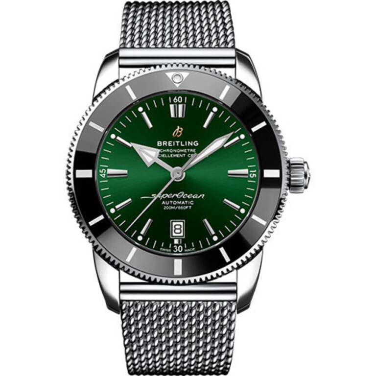 Breitling Superocean Heritage II Ceramic Bezel 46mm AB2020121L1A1 Stainless Steel Green Dial Men’s Watch 2024