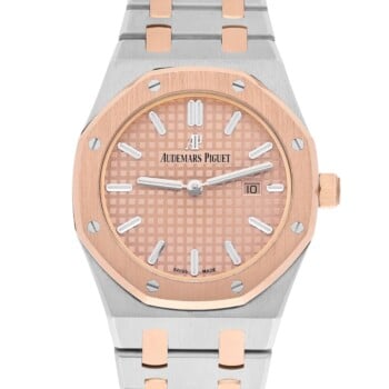 Audemars Piguet Royal Oak 33mm Quartz 67650SR.OO.1261SR.01 Pink Dial Watch With Box/Papers