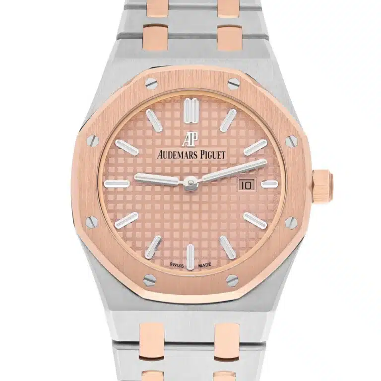 Audemars Piguet Royal Oak 33mm Quartz 67650SR.OO.1261SR.01 Pink Dial Watch With Box/Papers