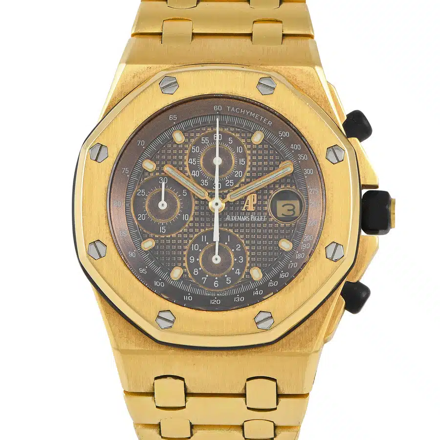 Audemars Piguet Royal Oak Offshore Chronograph 42mm 25721BA.OO.1000BA.02 Yellow Gold with Blue Dial Watch – image 2