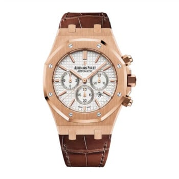 Audemars Piguet Royal Oak Chronograph 26320OR.OO.D088CR.01 41mm Rose Gold with Silver Dial Watch 2017