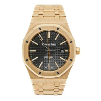Audemars Piguet Royal Oak Selfwinding 15400OR.OO.1220OR.01 Rose Gold with Black Dial Watch 2016