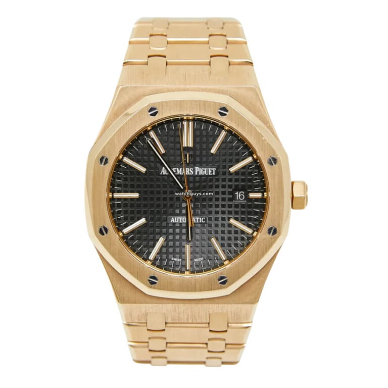 Audemars Piguet Royal Oak Selfwinding 15400OR.OO.1220OR.01 Rose Gold with Black Dial Watch 2016