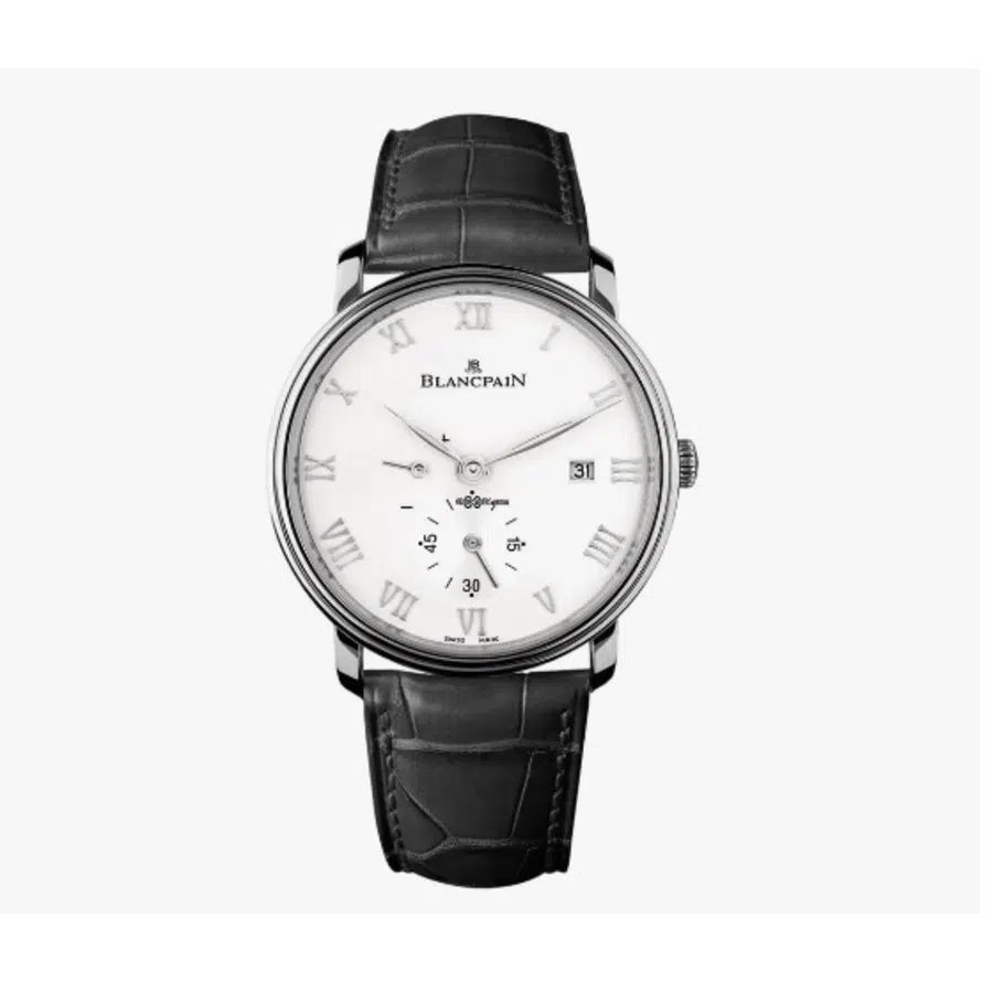 Blancpain Villeret 6606-1127-55B Stainless Steel with Black Leather Strap