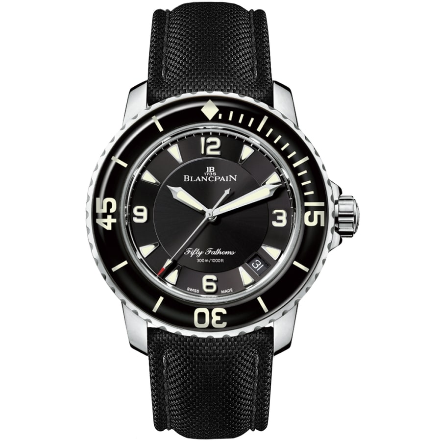 Blancpain Fifty Fathoms 5015-1130-52B Stainless Steel with Black Fabric Strap