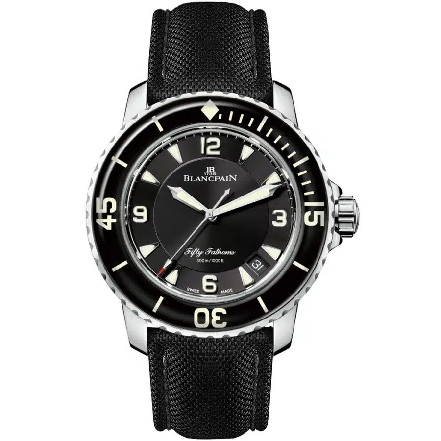 Blancpain Fifty Fathoms 5015-1130-52B Stainless Steel with Black Fabric Strap
