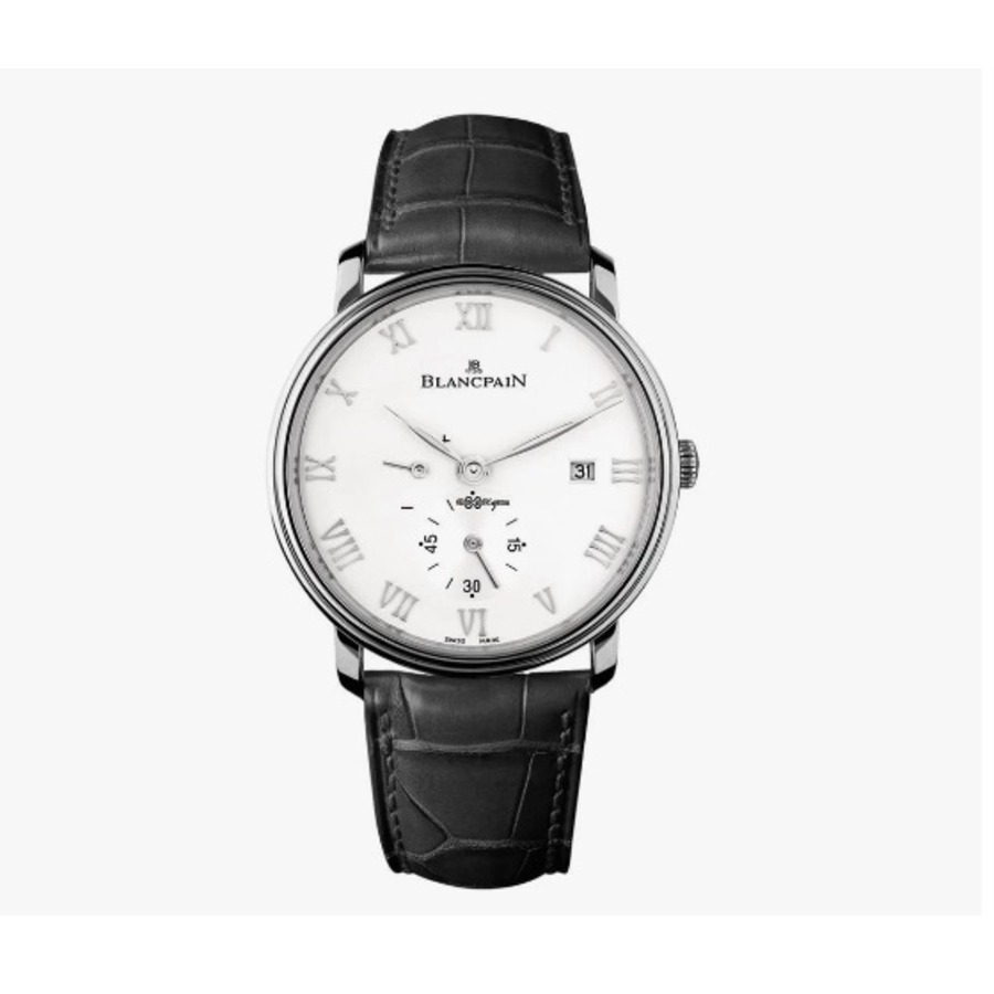 Blancpain Villeret 6606-1127-55B Stainless Steel with Black Leather Strap