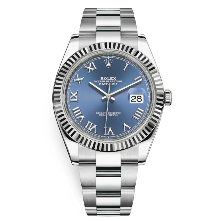 Rolex Datejust Blue Roman 41mm 126334-0025 Steel Oyster Watch 2024