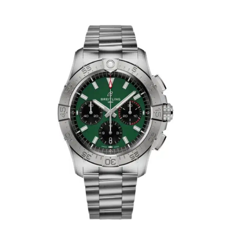 Breitling Avenger B01 Chronograph 42mm AB0146101L1A1 Stainless Steel Watch Green Dial