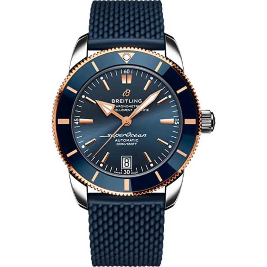 Breitling Superocean Heritage 42mm UB2010161C1S1 Stainless Steel & Rose Gold With Blue Rubber Watch Blue Dial 2024