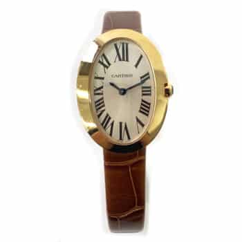 Cartier Baignoire W8000007 31mm Rose Gold with White Dial Ladies Watch