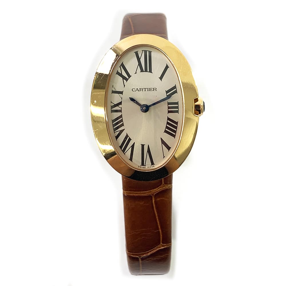 Cartier Baignoire W8000007 31mm Rose Gold with White Dial Ladies Watch
