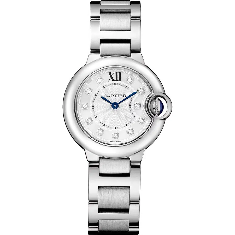 Cartier BB Diamond Dial 28mm W4BB0029 Stainless Steel