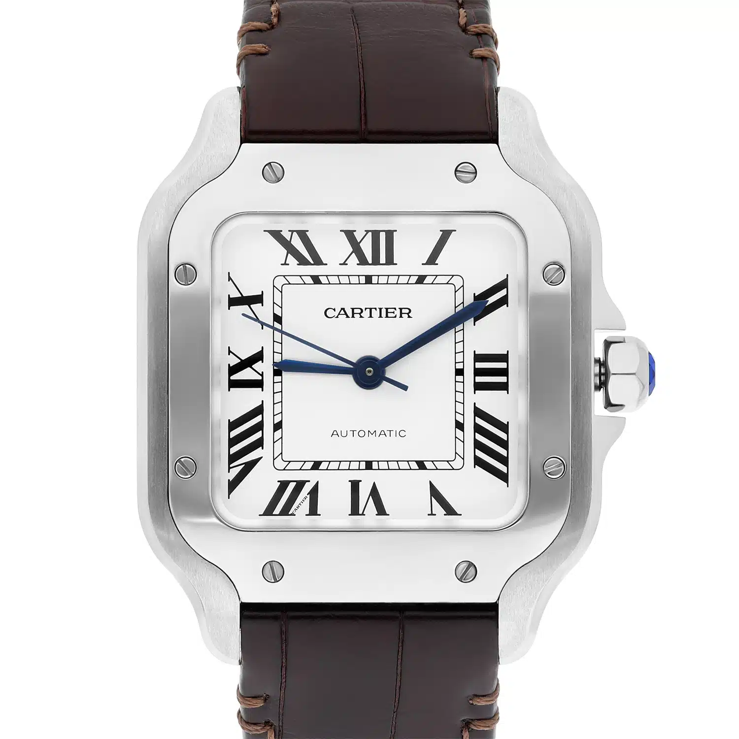 Cartier Santos WSSA0029 35 MM Silver-tone Dial Pre-owned