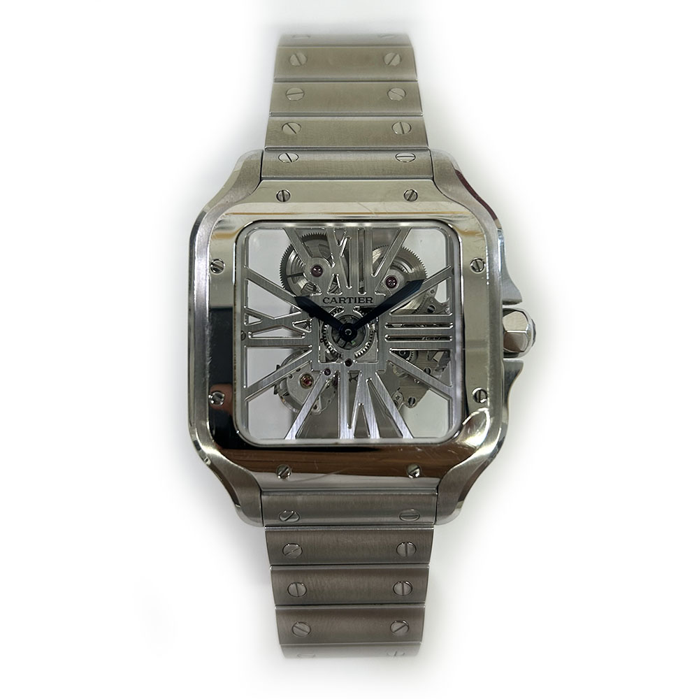 Cartier Santos Skeleton WHSA0007 Stainless Steel Watch 2018