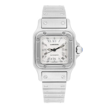 Cartier Santos Galbée Silver Dial Small Steel Ladies Watch W20054D6/2423