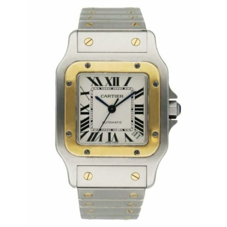 Cartier Santos Galbee XL Stainless 32mm White Roman Numeral Watch 2823