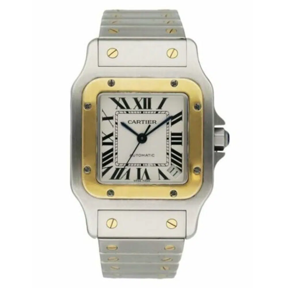 Cartier Santos Galbee XL Stainless 32mm White Roman Numeral Watch 2823