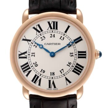 Cartier Ronde Louis W6800251 Alligator Strap Silver Dial Watch 2022