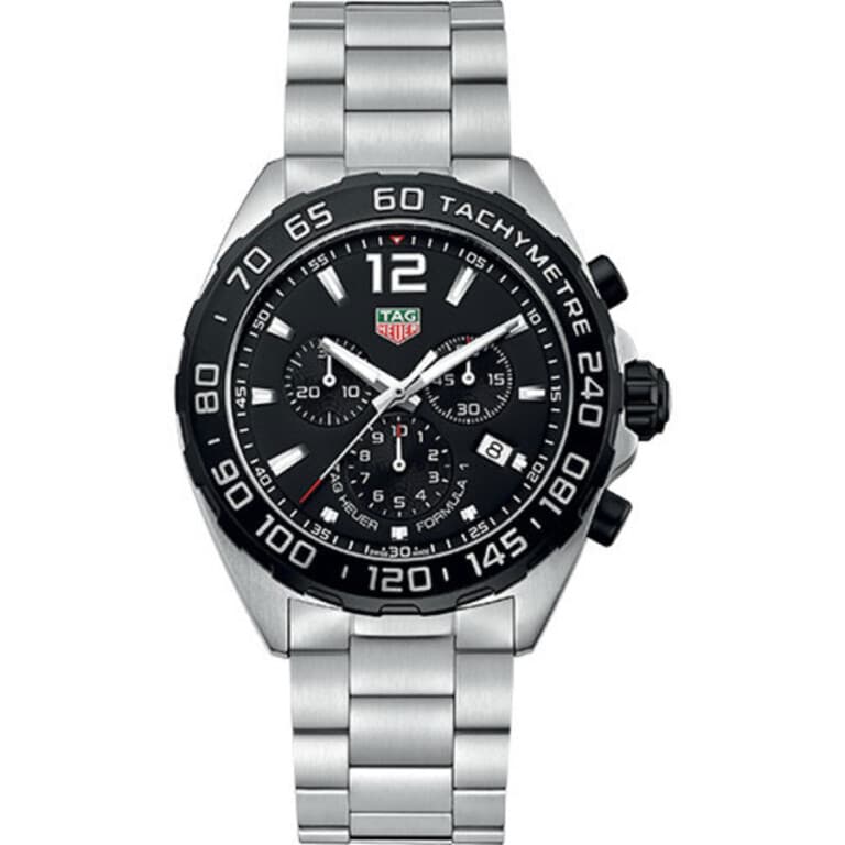 Tag Heuer Formula 1 Quartz 43 mm Steel Case CAZ1010.BA0842 Steel Bracelet Black Dial Watch 2024