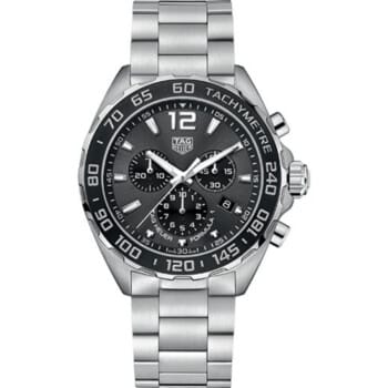 Tag Heuer CAZ1011.BA0842 Formula 1 Quartz Chronograph Steel Case Grey Dial Steel Bracelet Watch 2024
