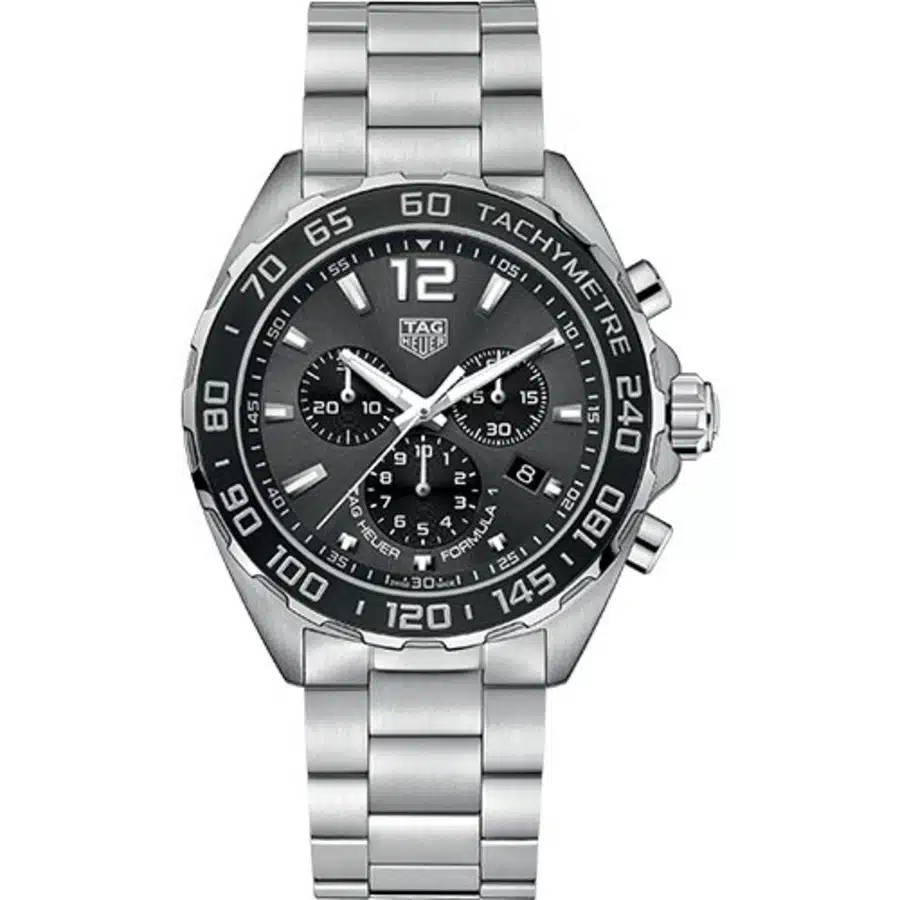 Tag Heuer CAZ1011.BA0842 Formula 1 Quartz Chronograph Steel Case Grey Dial Steel Bracelet Watch 2024