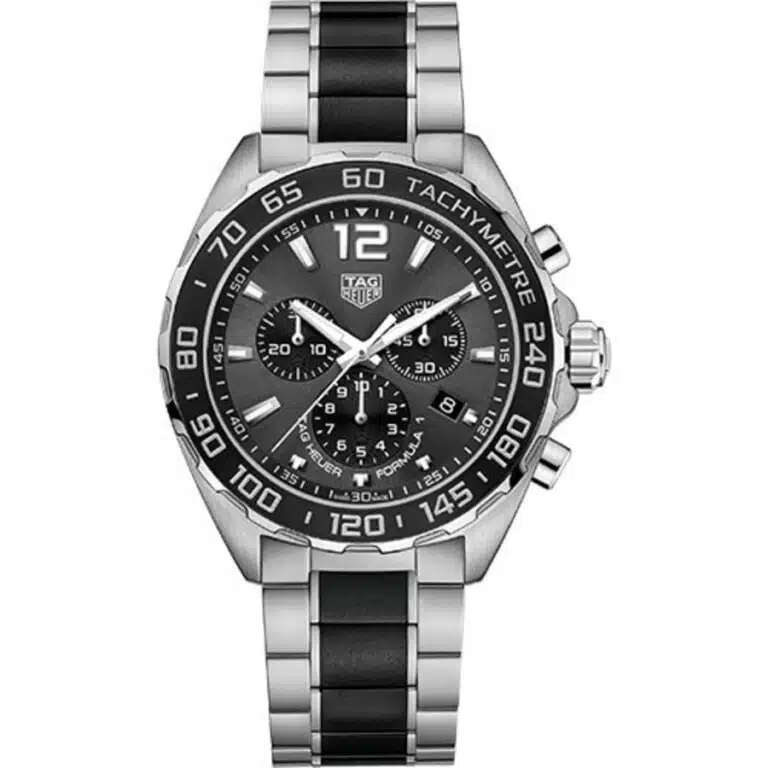 Tag Heuer Formula 1 Quartz Chronograph CAZ1011.BA0843 Grey Dial Steel Case 43 mm Ceramic Bezel Watch