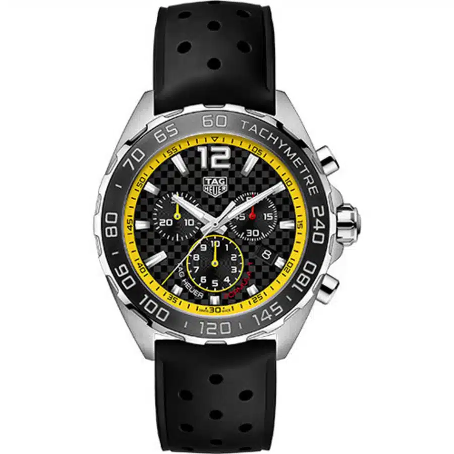 Tag Heuer Formula 1 CAZ101AC.FT8024 43mm Stainless Steel With Black Rubber Watch Black Index Dial 2024
