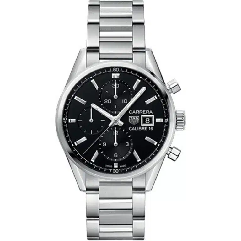 Tag Heuer Carrera CBK2110.BA0715 Automatic Chronograph 41 mm Steel Case Black Dial Steel Bracelet