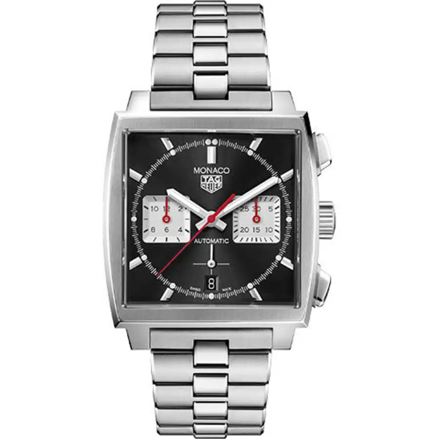 Tag Heuer CBL2113.BA0644 Monaco Automatic 39 mm Steel Case Black Dial Steel Bracelet Watch 2024