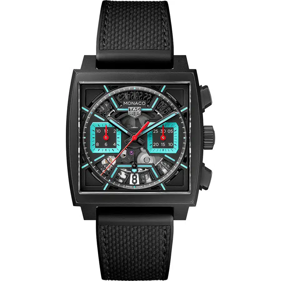 Tag Heuer Titanium Dlc Case Monaco CBL2184.FT6236 Automatic Chronograph 39 mm Black Dial